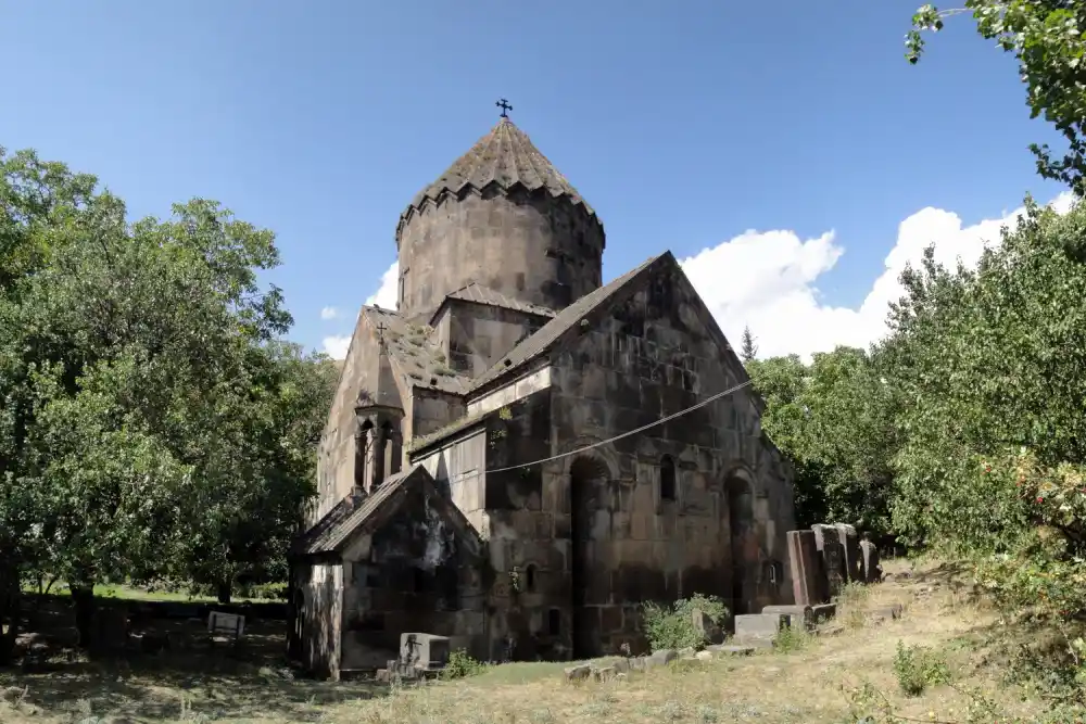 View of Surb Astvatsatsin Church in Bjni